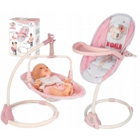 Krzesełko dla lalek 3w1 huśtawka i nosidło DeCuevas Toys 51579