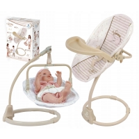 Krzesełko dla lalek 3w1 huśtawka i nosidło DeCuevas Toys 51578