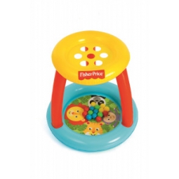 Bestway 93541 Fisher Price Basenik z daszkiem i piłkami Animal Friends