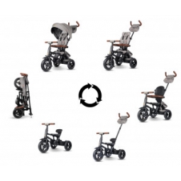 Qplay Rowerek Trójkołowy Rito Deluxe Rubber Grey
