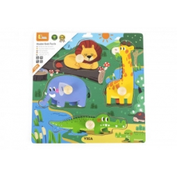 Viga 44593 Puzzle z uchwytami - dzikie zwierzęta