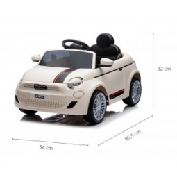 Milly Mally Pojazd na akumulator Fiat 500e White