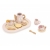 Viga 44267 PolarB Drewniany zestaw do kawy i herbaty - pink