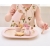 Viga 44267 PolarB Drewniany zestaw do kawy i herbaty - pink