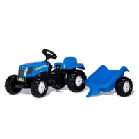 Rolly Toys 013074 Traktor Rolly Kid New Holland Agriculture z przyczepą
