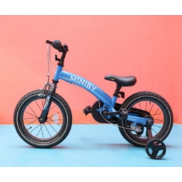 Qplay Rowerek Dziecięcy - Rowerek Biegowy Miniby 14 cali Blue