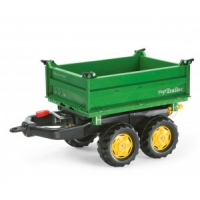 Rolly Toys 122004 Przyczepa Rolly-Mega Trailer jasno zielona, żółte koła, 2-osie