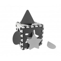 Mata piankowa puzzle Jolly 3x3 Shapes - Grey