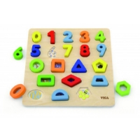 Viga 50119 Puzzle - sorter kształtów cyfry i kształty