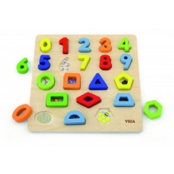 Viga 50119 Puzzle - sorter kształtów cyfry i kształty