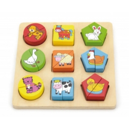 Viga 59585 Układanka 2w1 Puzzle - zwierzęta hodowlane