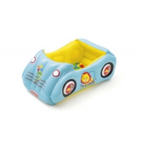 Bestway 93535 FISHER PRICE DMUCHANY SAMOCHÓD WYŚCIGOWY  Z PIŁKAMI 119cm x 79cm x 51cm