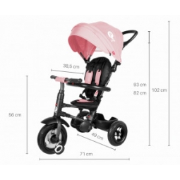 Qplay Rowerek Trójkołowy Rito Rubber Pink