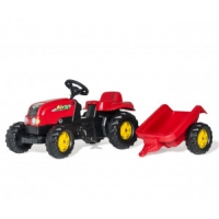 Rolly Toys 012121 Traktor Rolly Kid z przeczepą Czerwony
