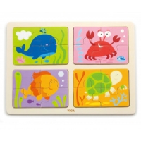 Viga 50190 Puzzle na podkładce 4w1 - morze