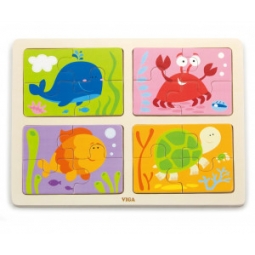 Viga 50190 Puzzle na podkładce 4w1 - morze