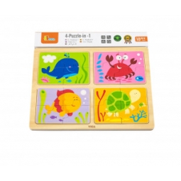 Viga 50190 Puzzle na podkładce 4w1 - morze