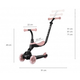 Qplay Hulajnoga Sema Evo 3w1 Coral Pink