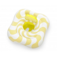 Bestway 32298 Siedzisko do nauki pływania Kwadrat Swim Safer Comfort Plush Zółte fale 76cm x 76cm