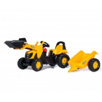 Rolly Toys 023837 Traktor Rolly Kid JCB z łyżką i przyczepą