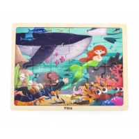 Viga 44645 Puzzle na podkładce 24 elementy - morze