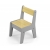 Milly Mally Zestaw mebli Olaf Blocks - Stolik i dwa krzesełka Dark Grey