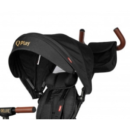 Qplay Rowerek Trójkołowy Rito Deluxe Rubber Black