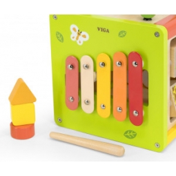 Viga 44716 Kostka edukacyjna 5w1 z labiryntami i cymbałkami