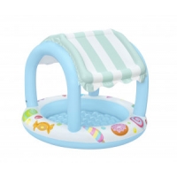 Bestway 52638 Basenik dmuchany z daszkiem i pompowanym dnem Cukierkowy Domek 1.04m x 84cm