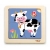 Viga 51313 Puzzle na podkładce - Krówka