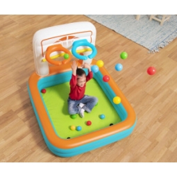 Bestway 52728 Basen dmuchany wielofunkcyjny z piłeczkami Koszykówka Piłeczki i Piłka nożna 1.20m x 1