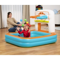 Bestway 52728 Basen dmuchany wielofunkcyjny z piłeczkami Koszykówka Piłeczki i Piłka nożna 1.20m x 1