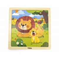 Viga 44627 Puzzle na podkładce 9 elementów - lew