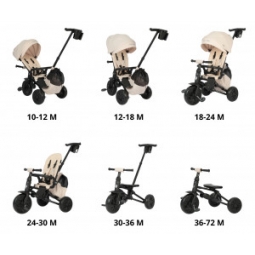 Qplay Rowerek Trójkołowy Nova Max Beige