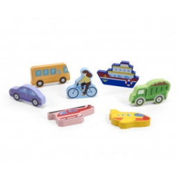 Viga 44701 Puzzle na podkładce 7 elementów- transport