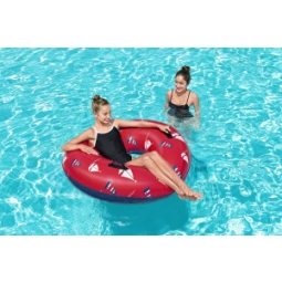 Bestway 36353 Koło do pływania z uchwytami Czerwone 1.19m