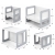 Milly Mally Zestaw mebli Stella 3w1 Grey