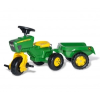 Rolly Toys 052769 Traktor Rolly-Kid John Deere 3-Kołowy z Przyczepą