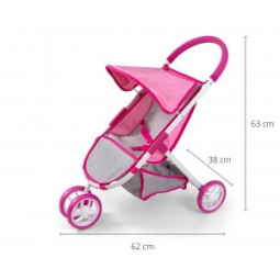 Wózek dla lalek Susie Prestige Pink