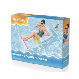 Bestway 43011 Dmuchany składany materac plażowy z oparciem i podkłokietnikami Przezroczysty 1.65m x