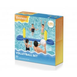 Bestway 52133 Zestaw pływający do gry w siatkówkę z piłką 2.52m x 64cm