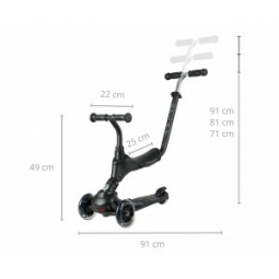 Qplay Hulajnoga Sema Pro 3w1 Black
