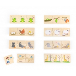 Viga 44751 Zestaw puzzli z sekwencjami logicznymi - przyroda i zwierzęta
