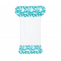 Bestway 43839 Fotel Leżak siatkowy do pływania Miętowe kwiaty 1.45m x 87cm