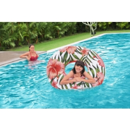 Bestway 36237 KOŁO DO PŁYWANIA KWIATY 119cm RÓŻOWE