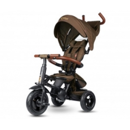 Qplay Rowerek Trójkołowy Rito Deluxe Rubber Brown