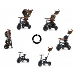 Qplay Rowerek Trójkołowy Rito Deluxe Rubber Brown