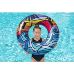 Bestway 36350 Koło do pływania z uchwytami Fale 91cm