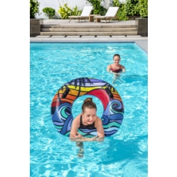 Bestway 36350 Koło do pływania z uchwytami Fale 91cm