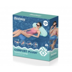 Bestway 43555 Fotel Leżak siatkowy do pływania Niebieski 1.45m x 87cm